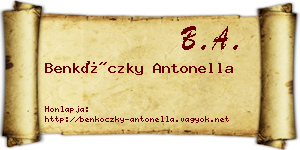 Benkóczky Antonella névjegykártya